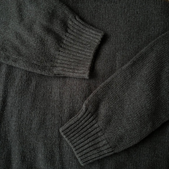 Method Mock Neck Charcoal Grey Sweater w/ White Pattern, 1/4 Button, Men’s Large - Picture 6 of 12